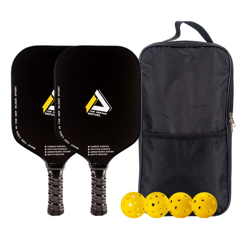 Sleek Carbon Fiber Pickleball Paddle Set